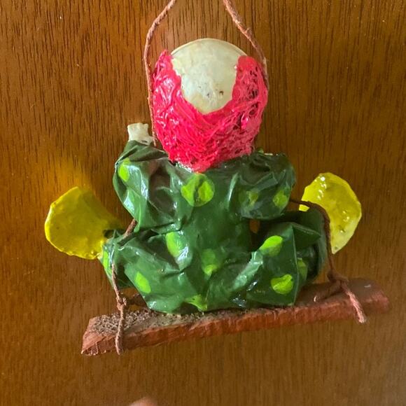 Vintage Paper Mache Swinging Hanging Clown Dolls Circus 3 Mexican Folk Art Fair - Picture 6 of 12